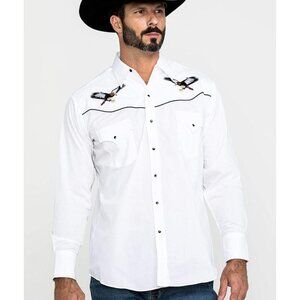 MEN’S ELY CATTLEMAN WESTERM LONG SLEEVE SHIRT WITH EAGLE EMBROIDERY